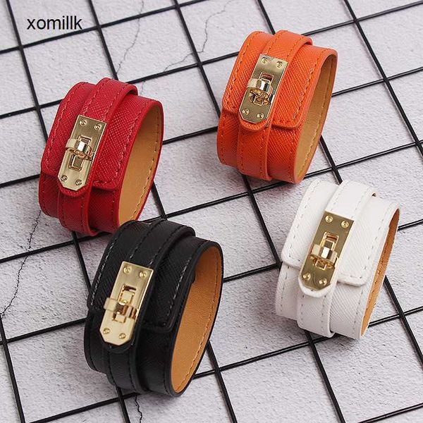 hermm designer bracelet 2023 new network red fashion wide edition lock buckle punk style double layer bracelet leather hand sewn belt, Black
hermm designer bracelet 2023 new network red fashion wide edition lock buckle punk style double layer bracelet leather hand sewn belt, Black