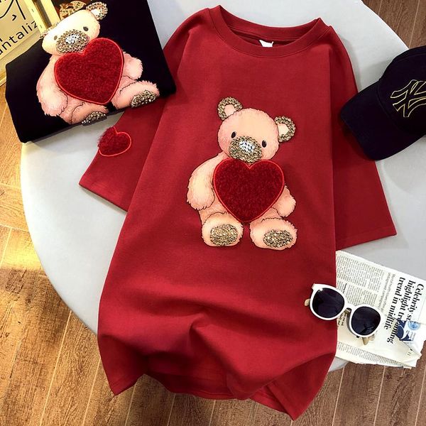 t-shirt woman tshirts kawaii bear beadings oneck short sleeve oversized tee shirt spring summer harajuku girls comic casual loose, White
t-shirt woman tshirts kawaii bear beadings oneck short sleeve oversized tee shirt spring summer harajuku girls comic casual loose, White