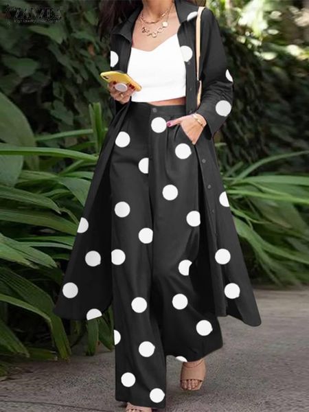 pants zanzea 2pcs fashion women bohemian polka dot tracksuit spring long sleeve blouse wide leg trousers suits loose urban pant sets, White
pants zanzea 2pcs fashion women bohemian polka dot tracksuit spring long sleeve blouse wide leg trousers suits loose urban pant sets, White