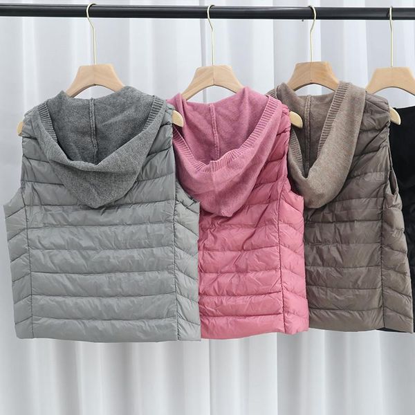 vests women ultra light white duck down vest jacket knitted patchwork hooded waistcoat parka ladies sleeveless coat tank short, Black;white
vests women ultra light white duck down vest jacket knitted patchwork hooded waistcoat parka ladies sleeveless coat tank short, Black;white
