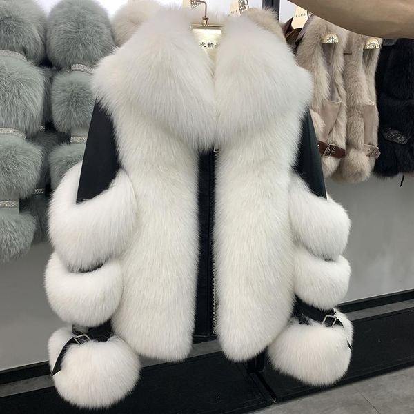 fur new real fox fur gilet women's genuine sheepskin leather vest fashion style winter thick warm waistcoat s7842, Black
fur new real fox fur gilet women's genuine sheepskin leather vest fashion style winter thick warm waistcoat s7842, Black