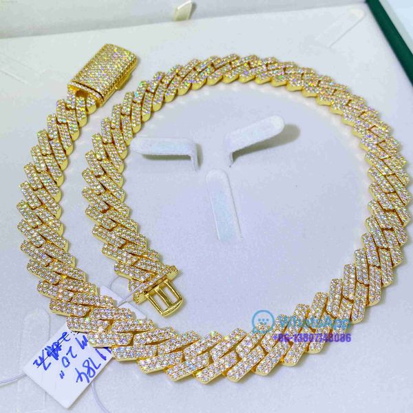 pass diamond tester miami men bling 18k gold plated necklace iced out diamond cuban link chain, Silver
pass diamond tester miami men bling 18k gold plated necklace iced out diamond cuban link chain, Silver