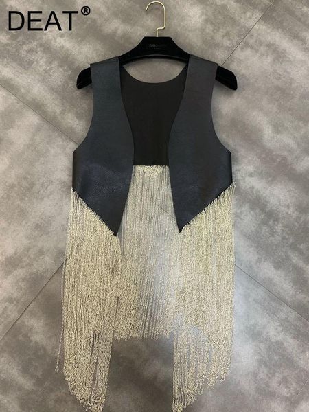 vests deat women black spliced chain tassel coat vest new fashion autumn summer temperament lady clothes 2022 11d9110, Black;white
vests deat women black spliced chain tassel coat vest new fashion autumn summer temperament lady clothes 2022 11d9110, Black;white