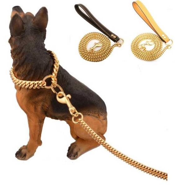 accessories stainless steel pet gold chain dog leashes leather handle portable leash rope straps puppy cat training slip collar motion curre, Silver
accessories stainless steel pet gold chain dog leashes leather handle portable leash rope straps puppy cat training slip collar motion curre, Silver