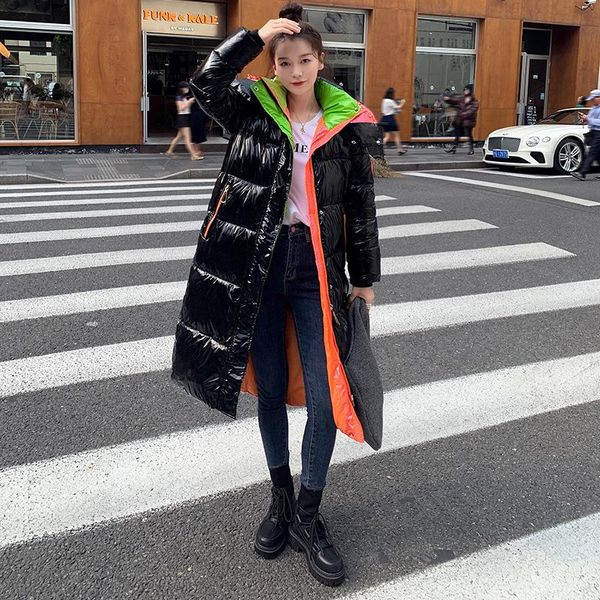 leather winter down cotton jacket female overcoat new korean medium long hooded warm parka coat jacket women's fashion thicken outerwea, Black
leather winter down cotton jacket female overcoat new korean medium long hooded warm parka coat jacket women's fashion thicken outerwea, Black