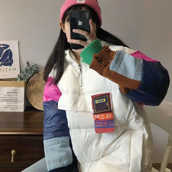 parkas dimi down white goose down jacket patchwork down jacket female denim cloth warm in winter white goose, Black
parkas dimi down white goose down jacket patchwork down jacket female denim cloth warm in winter white goose, Black