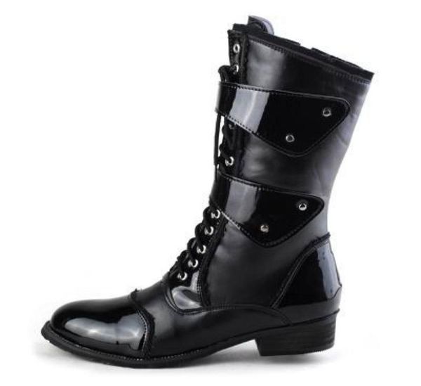 new design fashion tide mid half boots for men lace up with buckle motorcycle boot man dressing up pu leather cowboy martin boot s9198234, Black
new design fashion tide mid half boots for men lace up with buckle motorcycle boot man dressing up pu leather cowboy martin boot s9198234, Black