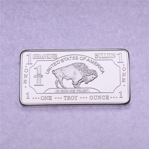 

other arts and crafts - silver plated bullion beauty bar united states of america 1 troy ounce replica silver bar