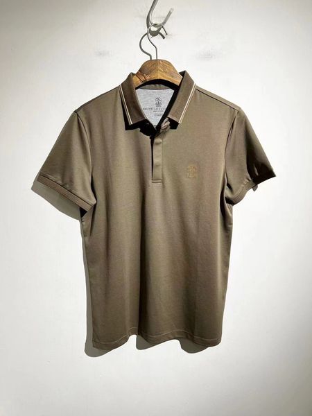 mens polos shirts brunello cucinelli short sleeved t-shirt with striped lapel in summer, White;black
mens polos shirts brunello cucinelli short sleeved t-shirt with striped lapel in summer, White;black