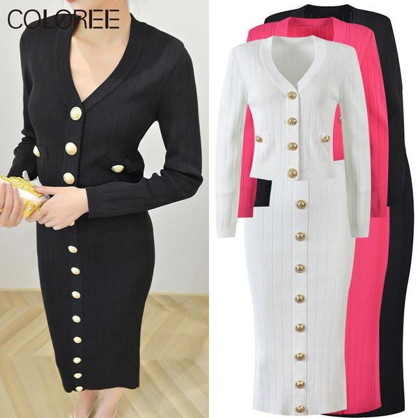 dress koreaanse mode 2 stuk sets womens outfits herfst winter elegante vhals lange mouwen gebreide vest + midi rokken tweedelige set, White
dress koreaanse mode 2 stuk sets womens outfits herfst winter elegante vhals lange mouwen gebreide vest + midi rokken tweedelige set, White