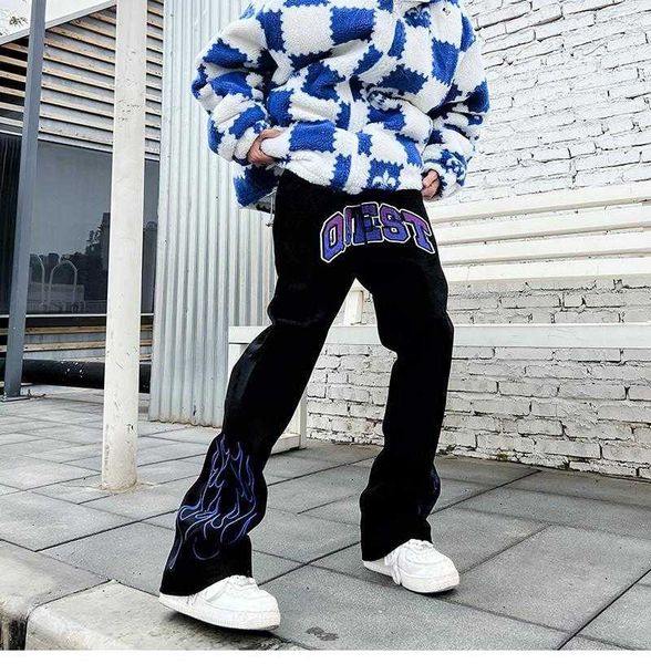 men's jeans flame men's jeans american street hiphop y2k retro men and women loose straight casual jeans trousers ins j230420, Blue
men's jeans flame men's jeans american street hiphop y2k retro men and women loose straight casual jeans trousers ins j230420, Blue