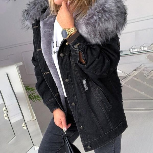 leather 2021 fashion winter elegant warm singlebreasted midlength jacket plush thick fur collar slimfit single breasted denim jacket, Black
leather 2021 fashion winter elegant warm singlebreasted midlength jacket plush thick fur collar slimfit single breasted denim jacket, Black