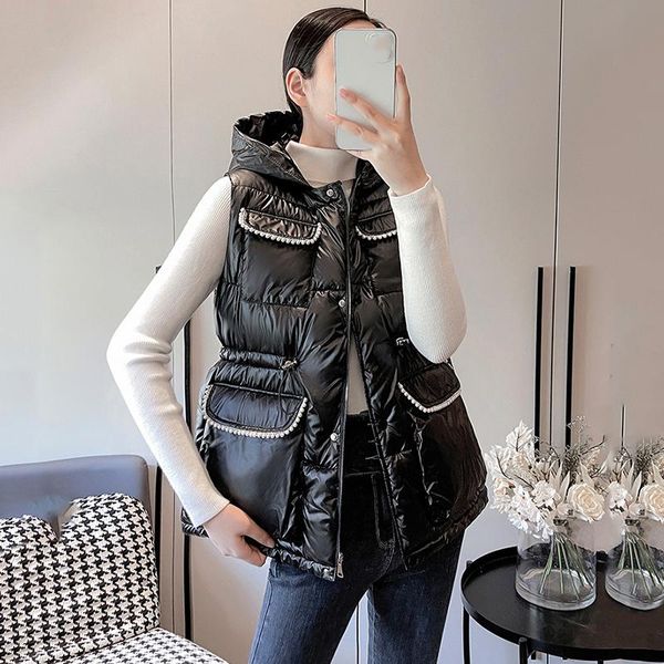 vests women autumn winter big pocket casual thicken waistcoat cotton padded stand collar sleeveless warm jacket coat vest for female, Black;white
vests women autumn winter big pocket casual thicken waistcoat cotton padded stand collar sleeveless warm jacket coat vest for female, Black;white
