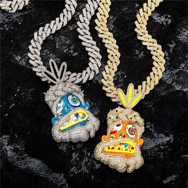 personality fashion silver yellow gold plated full bling cz gost pendant necklace with rope chain for men women hip hop jewelry276v
personality fashion silver yellow gold plated full bling cz gost pendant necklace with rope chain for men women hip hop jewelry276v