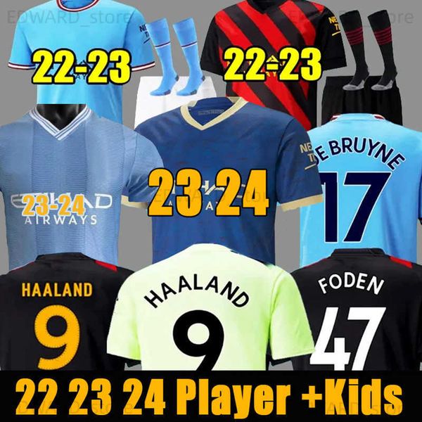 22 23 haaland soccer jerseys grealish sterling mans cities mahrez fans player version de bruyne foden 2022 2023 football shirt kids kit sets, Black
22 23 haaland soccer jerseys grealish sterling mans cities mahrez fans player version de bruyne foden 2022 2023 football shirt kids kit sets, Black