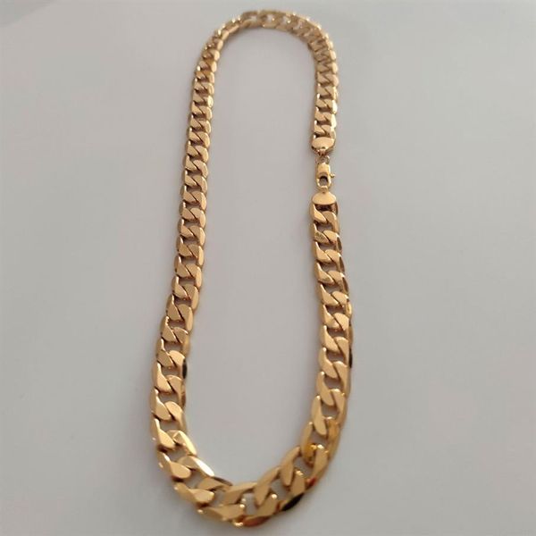 men 24k stamp solid yellow gold finish link chain cuba necklace thick chunky 12 mm heavy original picture186g, Silver
men 24k stamp solid yellow gold finish link chain cuba necklace thick chunky 12 mm heavy original picture186g, Silver