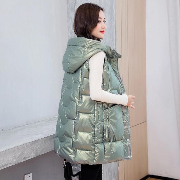 vests snow wear warm long waistcoat women winter waterproof vest jacket hooded big pockets fashion glossy parka sleeveless jacket coat, Black;white
vests snow wear warm long waistcoat women winter waterproof vest jacket hooded big pockets fashion glossy parka sleeveless jacket coat, Black;white