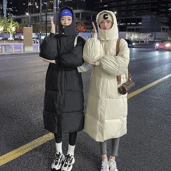 leather 2022 long women's coat autumn winter hooded thick warm oversized cottonpadded jackets korean solid color loose streetwear parka, Black
leather 2022 long women's coat autumn winter hooded thick warm oversized cottonpadded jackets korean solid color loose streetwear parka, Black