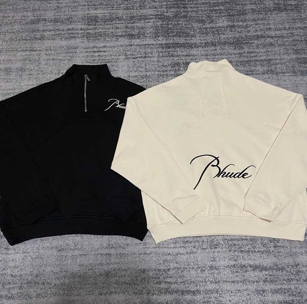 designer clothing hoodies sweatshirts rhude american style autumn winter stand collar half zipper letter embroidery stitching men's wom, Black
designer clothing hoodies sweatshirts rhude american style autumn winter stand collar half zipper letter embroidery stitching men's wom, Black
