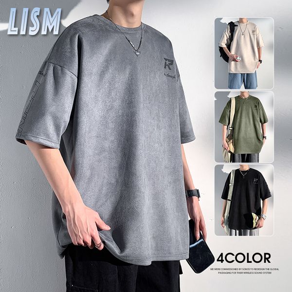 mens tshirts lism streetwear tshirt men suede short sleeve tees fashion design summer trendy tshirts o neck casual hip hop tee 230420, White;black
mens tshirts lism streetwear tshirt men suede short sleeve tees fashion design summer trendy tshirts o neck casual hip hop tee 230420, White;black