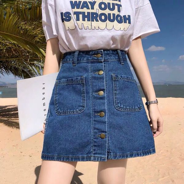 skirts summer classic womens ladies aline y2k jeans short denim skirt metal button high waist harajuku mini micro 230420, Black
skirts summer classic womens ladies aline y2k jeans short denim skirt metal button high waist harajuku mini micro 230420, Black