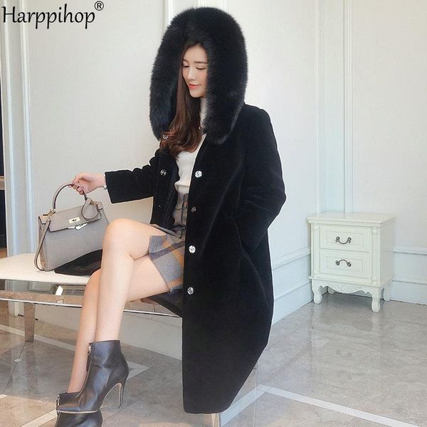 fur 2019 new large size thick sheep shearing fur coat female long section fox fur hooded wool coat 8xl, Black
fur 2019 new large size thick sheep shearing fur coat female long section fox fur hooded wool coat 8xl, Black