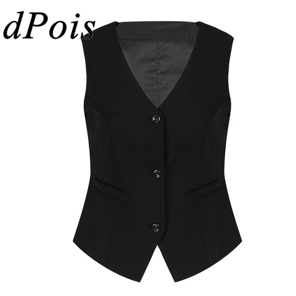 vests women's vests ol style formal wear button down sleeveless vest elegant office ladies classic suits waistcoat workwear mujer, Black;white
vests women's vests ol style formal wear button down sleeveless vest elegant office ladies classic suits waistcoat workwear mujer, Black;white