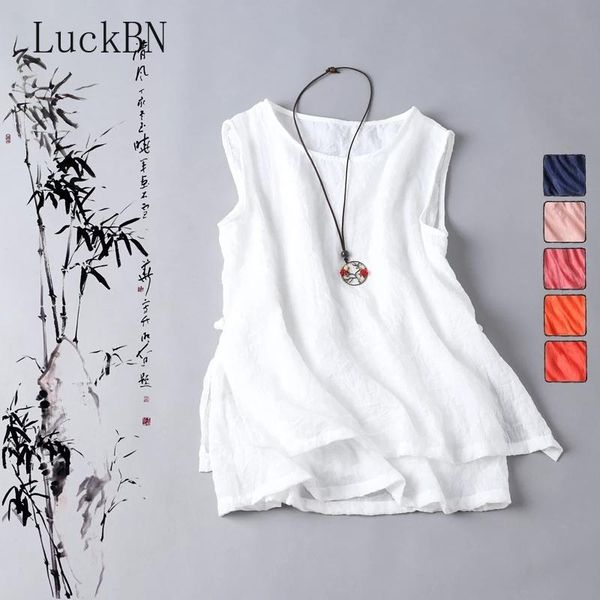 tanks 2022 summer new arts style women clothing sleeveless tank cotton linen casual white femme vintage tank large size, Black;white
tanks 2022 summer new arts style women clothing sleeveless tank cotton linen casual white femme vintage tank large size, Black;white