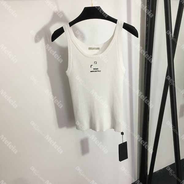 womens tank t shirt anagram regular cropped cotton jersey camis femme knits tees designer embroidery knitted vest sport breathable yoga vest, White
womens tank t shirt anagram regular cropped cotton jersey camis femme knits tees designer embroidery knitted vest sport breathable yoga vest, White