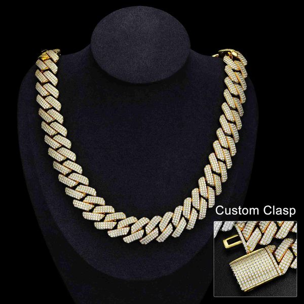 jn74 custom male female rapper jewelries 19mm miami thick necklace bling moissanite diamond 2 row iced out cuban chain, Silver
jn74 custom male female rapper jewelries 19mm miami thick necklace bling moissanite diamond 2 row iced out cuban chain, Silver