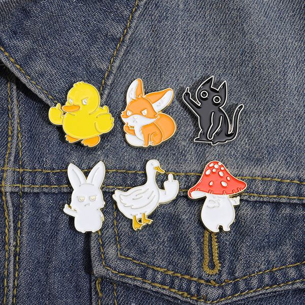 cat rabbit brooch middle finger funny animal metal badge pin fox duck mushroom cute anime movies games hard enamel pins collect metal cartoo, Blue
cat rabbit brooch middle finger funny animal metal badge pin fox duck mushroom cute anime movies games hard enamel pins collect metal cartoo, Blue