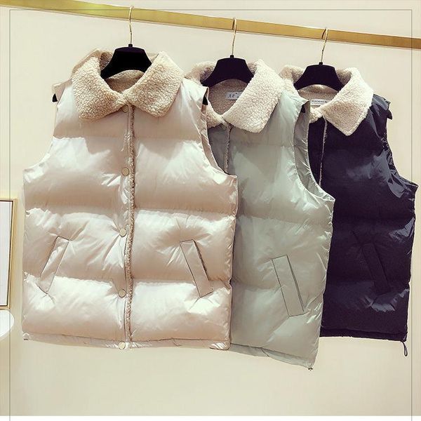 vests jacket vest autumn winter baggy coat sleeveless cotton short vest for women chaleco mujer, Black;white
vests jacket vest autumn winter baggy coat sleeveless cotton short vest for women chaleco mujer, Black;white