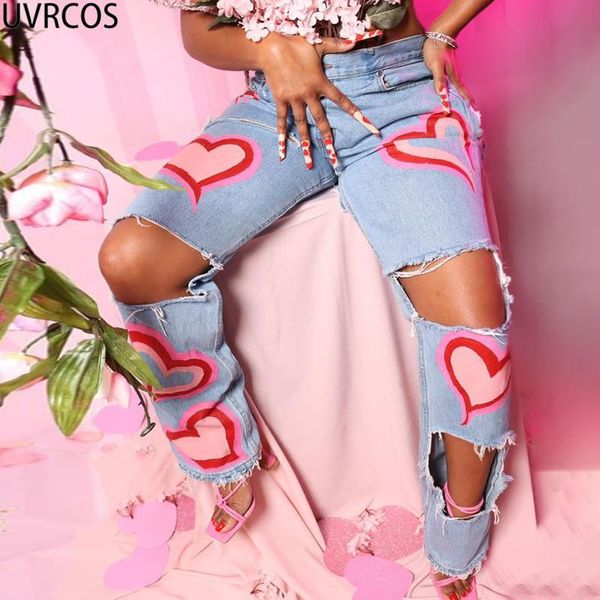 jeans uvrcos summer clothes for womens jeans 2021 new fashion cotton heartshaped print hollow out buttorn cool denim streetwear pants, Blue
jeans uvrcos summer clothes for womens jeans 2021 new fashion cotton heartshaped print hollow out buttorn cool denim streetwear pants, Blue