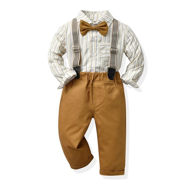 clothing sets autumn spring boys kids long sleeve plaid bowtie gentleman shirt suspender pants formal outfits 230420, White
clothing sets autumn spring boys kids long sleeve plaid bowtie gentleman shirt suspender pants formal outfits 230420, White