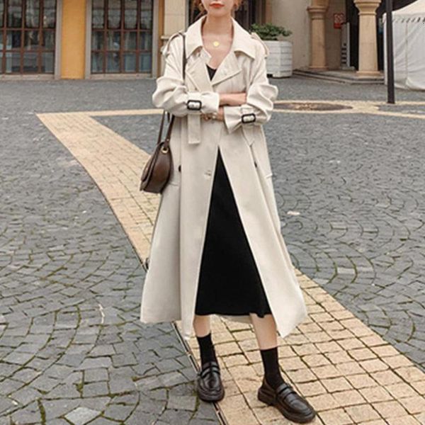 women's trench coats s3xl womens coat spring female jacket long button turndown collar loose simplicity ladies windbreaker clothes hw11, Tan;black
women's trench coats s3xl womens coat spring female jacket long button turndown collar loose simplicity ladies windbreaker clothes hw11, Tan;black