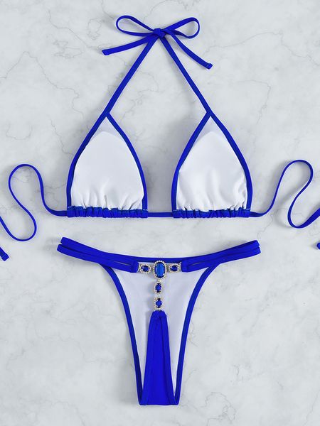 women's swimwear bikini women royal blue crystal diamond swimwear swimsuit triangle bikinis set bathing suit thong beach bikini female, White;black
women's swimwear bikini women royal blue crystal diamond swimwear swimsuit triangle bikinis set bathing suit thong beach bikini female, White;black