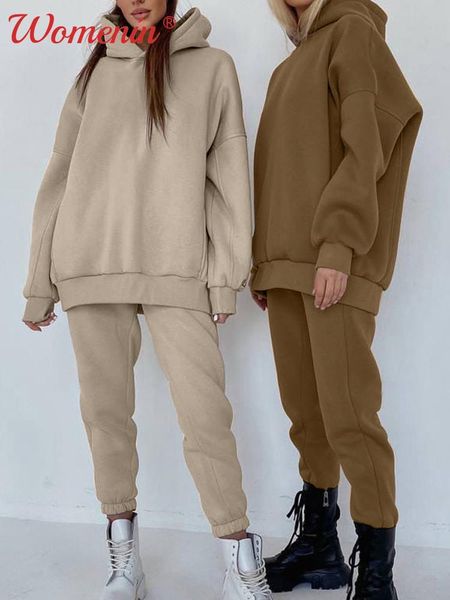 pants fleece women's tracksuit suit hooded jogger pants women two piece set oversized 2022 autumn winter casual lady sportswear suits, White
pants fleece women's tracksuit suit hooded jogger pants women two piece set oversized 2022 autumn winter casual lady sportswear suits, White
