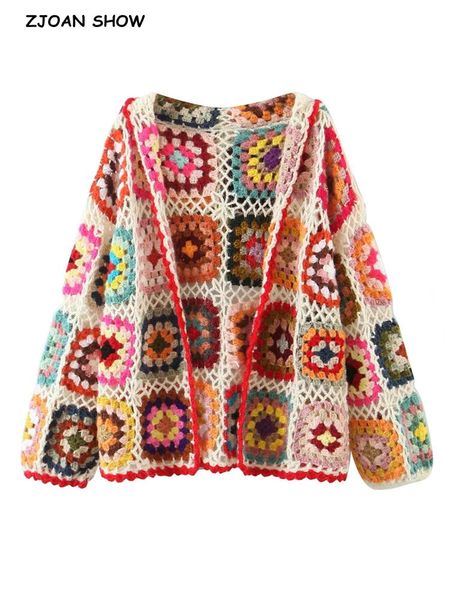 sweaters 2022 boho colored plaid flower hand crochet hooded cardigan ethnic woman open stitching full sleeve sweater beach short jumper, White;black
sweaters 2022 boho colored plaid flower hand crochet hooded cardigan ethnic woman open stitching full sleeve sweater beach short jumper, White;black