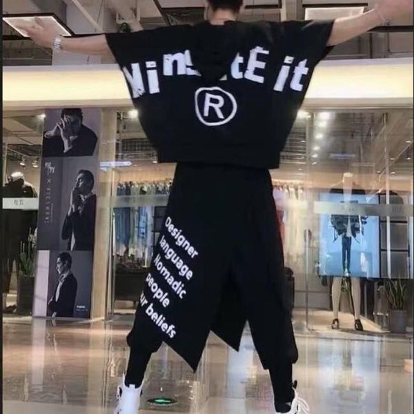 pants new hiphop pants tide men personality nightclub dj culottes fake two skirt hairstylist casual pants male singer stage costumes, Black
pants new hiphop pants tide men personality nightclub dj culottes fake two skirt hairstylist casual pants male singer stage costumes, Black