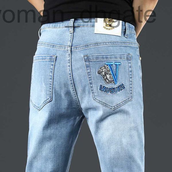 men's jeans designer spring and summer seasons di du sha ou jeans men's slim fit straight sleeve thin elastic casual men's pa, Blue
men's jeans designer spring and summer seasons di du sha ou jeans men's slim fit straight sleeve thin elastic casual men's pa, Blue