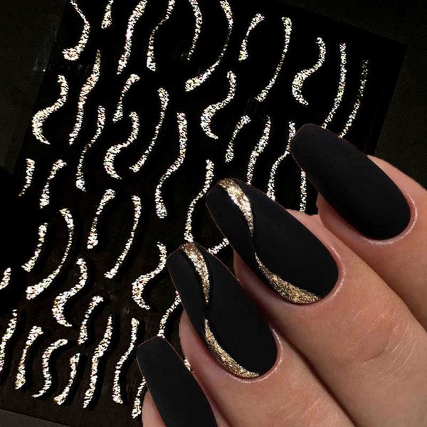 stickers decals gold glitter french wave line nails stickers sparklygeometric line strip decals 3d creative for nail art decoration manicure, Black
stickers decals gold glitter french wave line nails stickers sparklygeometric line strip decals 3d creative for nail art decoration manicure, Black
