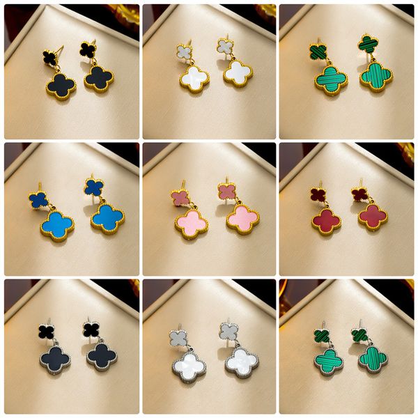 fashion lucky four-leaf clover dangle earrings chandelier earings designer for women brand gold silvery earring Christmas gifts
fashion lucky four-leaf clover dangle earrings chandelier earings designer for women brand gold silvery earring Christmas gifts