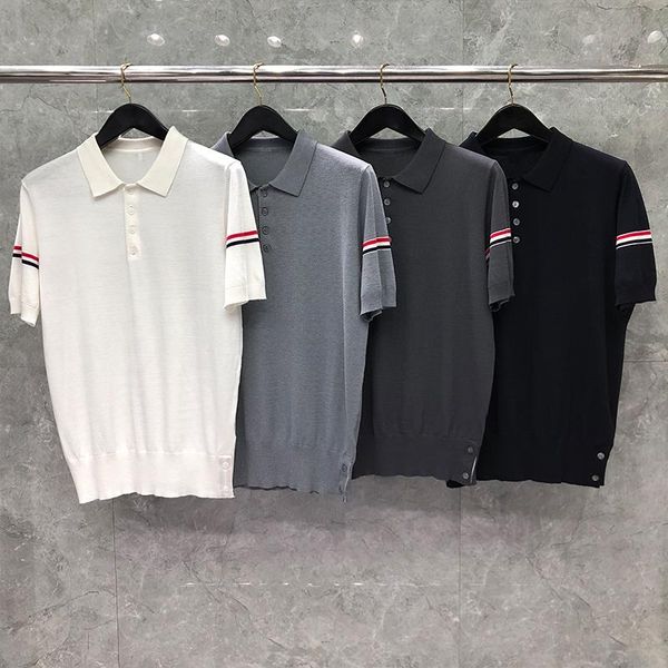 polos tb thom women summer fashion brand men tshirt armband stripe knit blouses slim harajuku kawaii tb polo tshirts, White
polos tb thom women summer fashion brand men tshirt armband stripe knit blouses slim harajuku kawaii tb polo tshirts, White