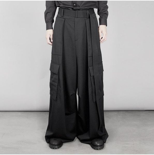 pants highwaisted trousers super long ashaped flared pants wideleg pants original designer brand new men's clothing, Black
pants highwaisted trousers super long ashaped flared pants wideleg pants original designer brand new men's clothing, Black