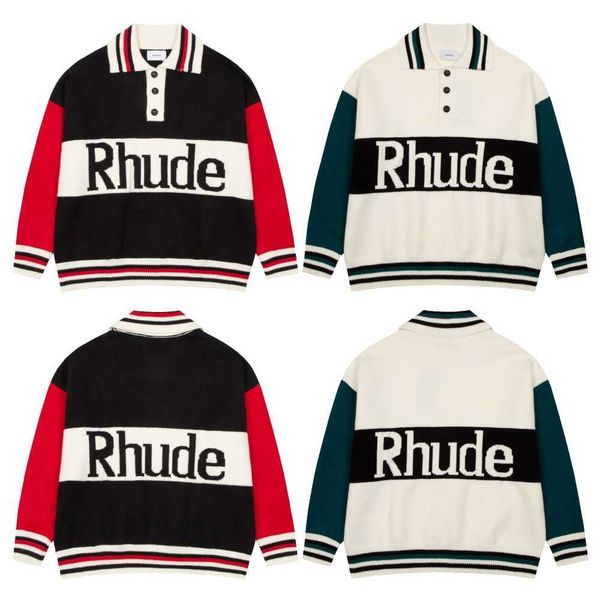 designer clothing coats rhude striped polo neck pullover spring new loose relaxed couple knitwear trend outerwear sports windbreaker sportsw, Black;brown
designer clothing coats rhude striped polo neck pullover spring new loose relaxed couple knitwear trend outerwear sports windbreaker sportsw, Black;brown