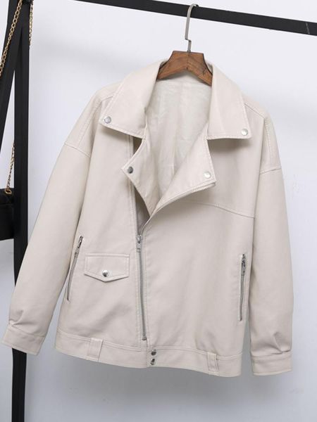 jackets fitaylor autumn women faux leather jacket casual loose soft pu motorcycle punk leather coat female zipper rivet outerwear, Black;brown
jackets fitaylor autumn women faux leather jacket casual loose soft pu motorcycle punk leather coat female zipper rivet outerwear, Black;brown