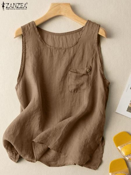 tanks zanzea women's tank summer o neck sleeveless cotton blouse vintage solid shirts casual loose vest beach blusas tunic mujer, Black;white
tanks zanzea women's tank summer o neck sleeveless cotton blouse vintage solid shirts casual loose vest beach blusas tunic mujer, Black;white