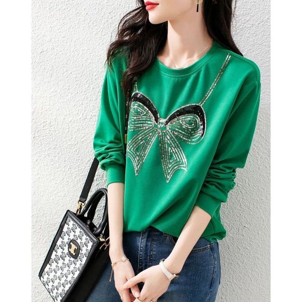 t-shirt casual fashion oneck spliced sequined tshirt female clothing 2022 autumn new allmatch pullovers loose korean tee shirt, White
t-shirt casual fashion oneck spliced sequined tshirt female clothing 2022 autumn new allmatch pullovers loose korean tee shirt, White