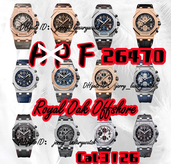 apf luxury men's watch 26470 all styles carbon fiber chronograph watch 42mm double sided sapphire lens natural rubber belt 3126 chronog, Slivery;brown
apf luxury men's watch 26470 all styles carbon fiber chronograph watch 42mm double sided sapphire lens natural rubber belt 3126 chronog, Slivery;brown