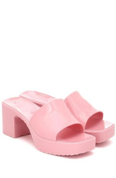 womens fashion rubber heeled slippers platform sandals open toe logo mules 6cm heel height with 2cm platform8970943, Black
womens fashion rubber heeled slippers platform sandals open toe logo mules 6cm heel height with 2cm platform8970943, Black